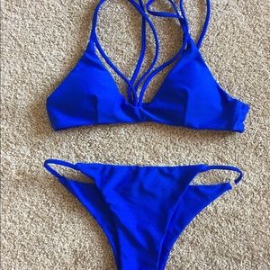 Royal blue swimsuit